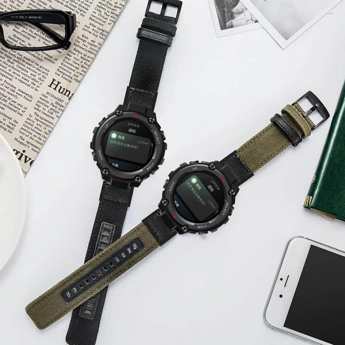 حزام نايلون جديد لـ Amazfit T-rex 3 2 Ultra حزام (استيك) ساعة سوار رياضي لـ Amazfit Trex Pro T Rex Tyrannosaurus Smartwatch حزام