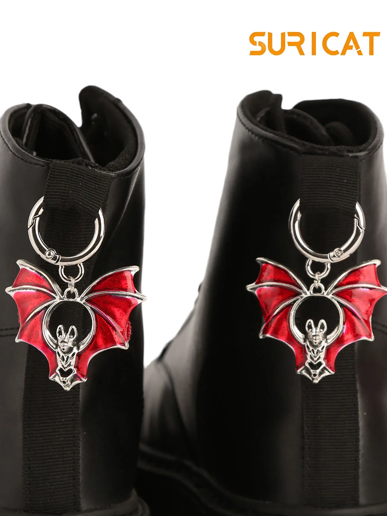 Grunge Punk Style 2-Piece Set Gothic, Dark Style Bat, Boot Decorations, Holiday Party Gifts, Halloween Decorations
