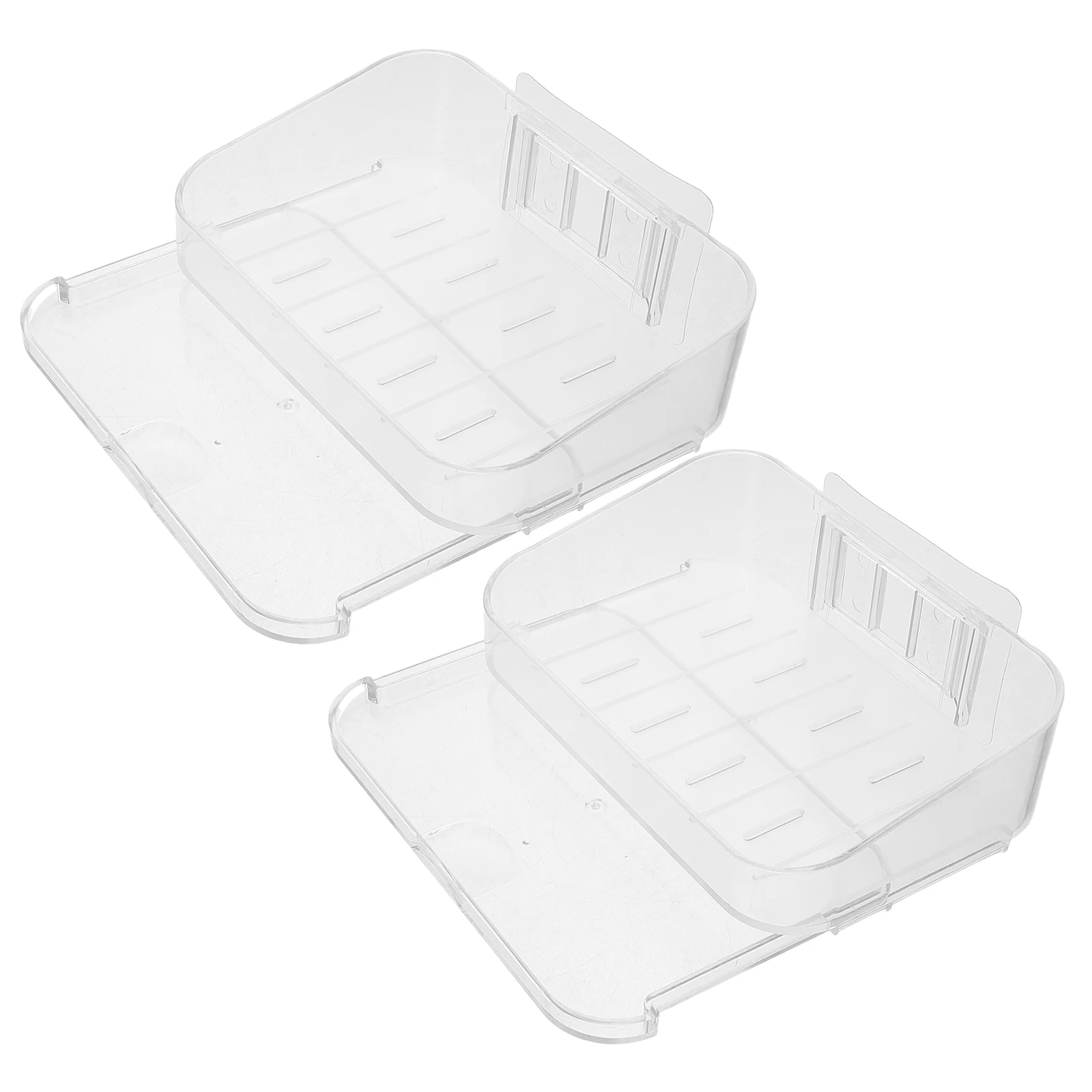 

2Pcs Bathroom Self-draining Kitchen Soap Holder Holder Shower Organizer For Bathroom Containers Bathtub Dish Drainer Plastic
