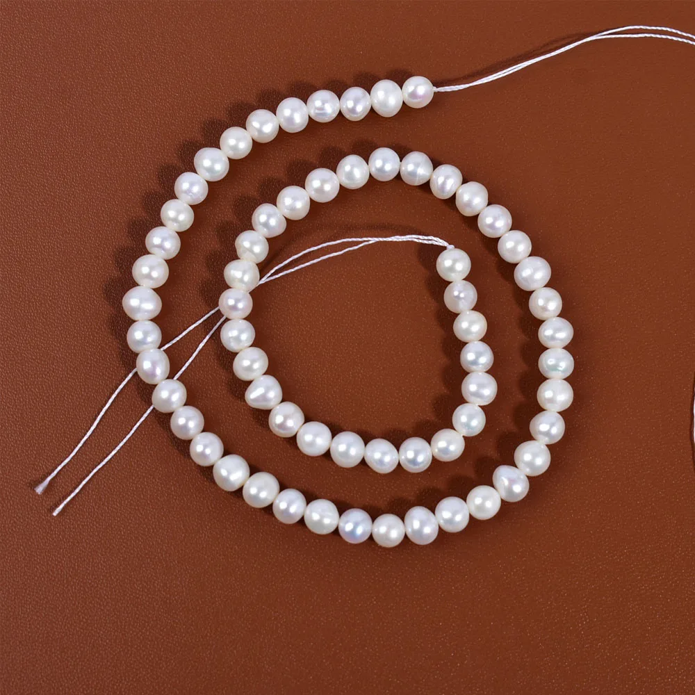 

Natural Freshwater Pearls AAA High Quality 5-6mm Near Round Beads for Jewelry Making Supplies DIY Necklace Bracelet Accessories