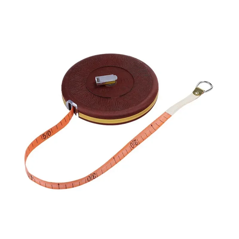 20M/30M/50/100M Fiber Measuring Tape Hand-held Disc Flexible Ruler Wind Up Measure