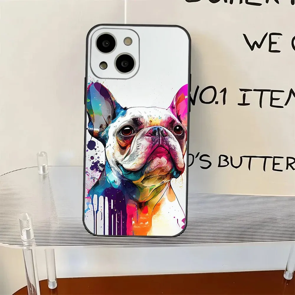 French Bulldog Dog  Phone Case For iPhone 11,12,13,14,15,XS,XR,X,Mini,Pro,Max,Plus Shell