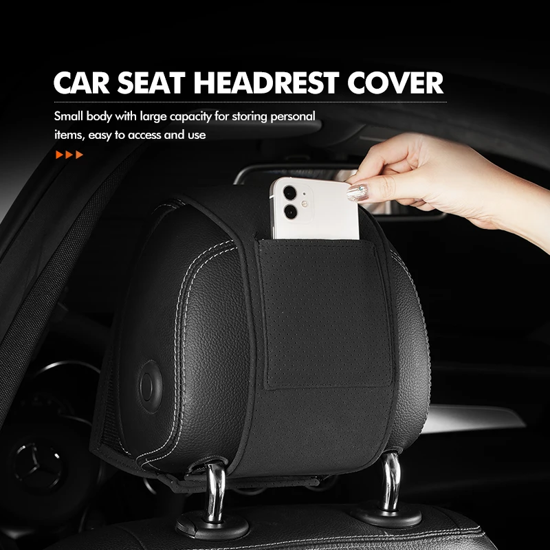 Car Suede Headrest Cover Seat Cushion Auto Interior Accessory For Smart Fortwo 451 450 453 Forfour Cabrio Crossblade ROADSTER