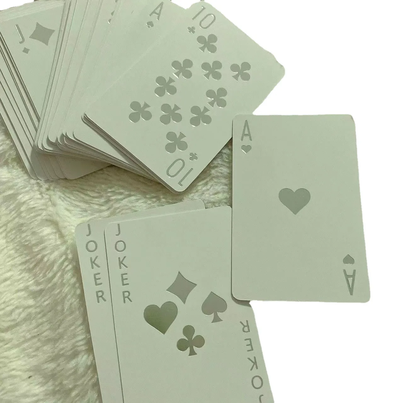 Poker Cute Limited Edition Glow Playing Card Good-Looking White Rose Student Gatherings Dormitory Essential Girl Heart Party Toy