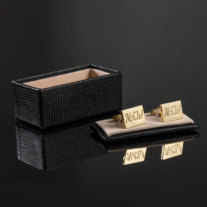 

Custom NAW Initial Cufflinks For Men Gold Silver Tone Square Engraved Letter Cufflinks Wedding Business Shirt Jewelry Gift