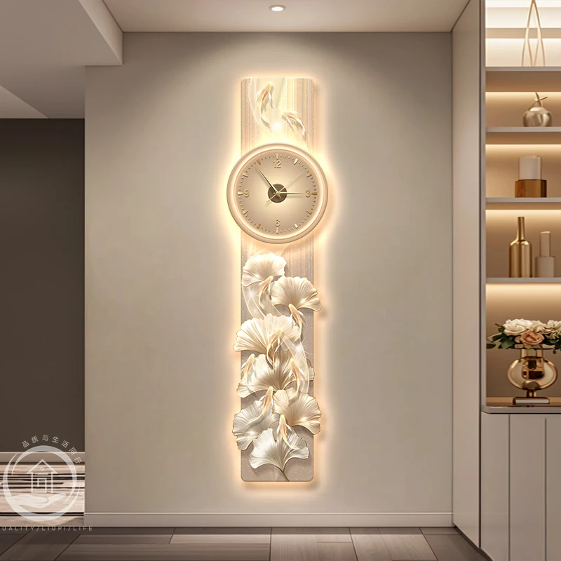 

Большие роскошные настенные часы: цифровые, для гостиной, в стиле арт-мурал, современные, милые, креативные, бесшумные, декоративные.