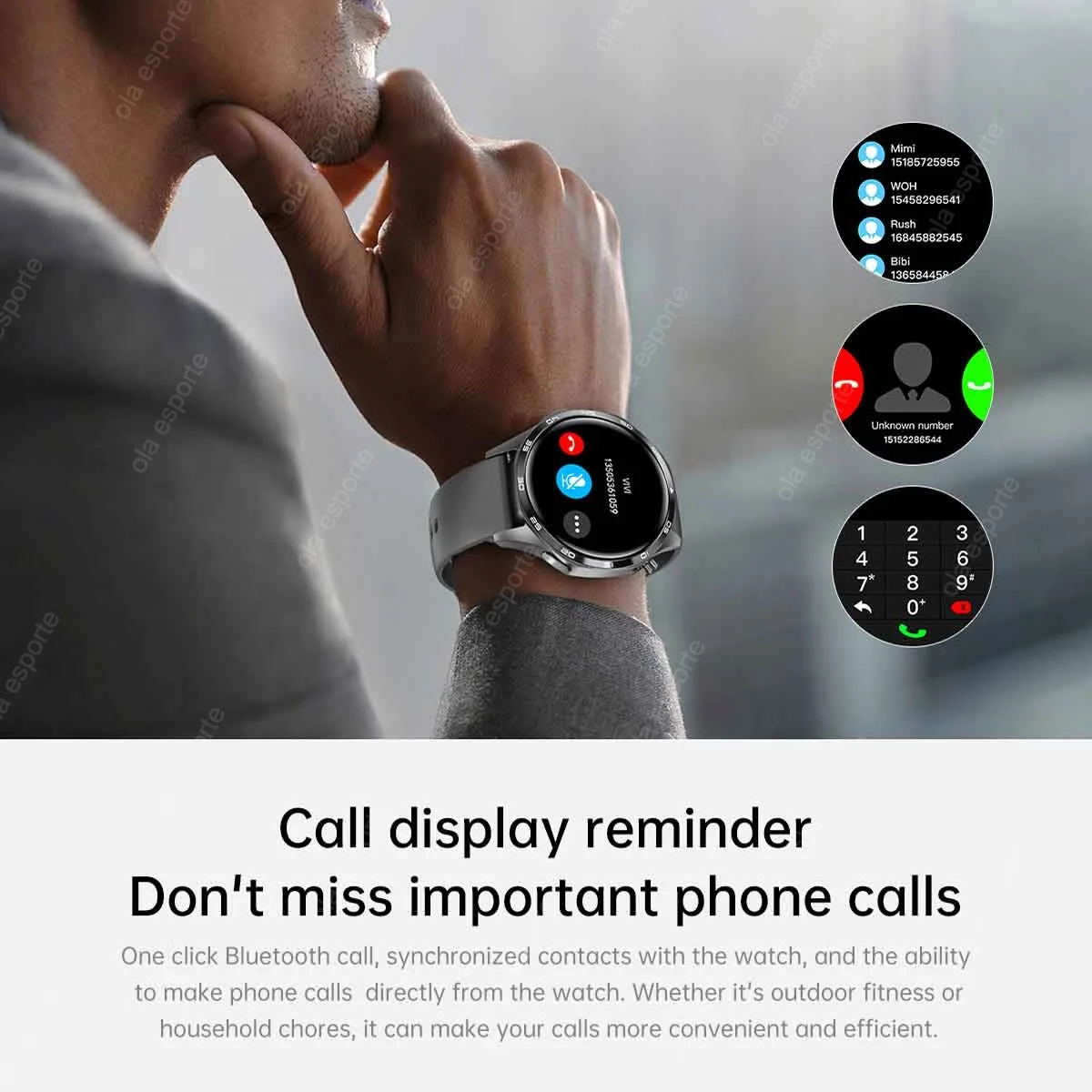 スマートウォッチ 5 プロ GPS NFC スマートウォッチ男性 360*360 AMOLED スクリーン心拍数モニター Bluetooth 通話 IP67 防水男性スマートウォッチ