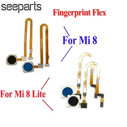 Touch ID Fingerprint Sensor Home Menu Button Flex Cable For Xiaomi Mi 8 Fingerprint Flex Cable Mi8 Lite Fingerprint Flex Cable