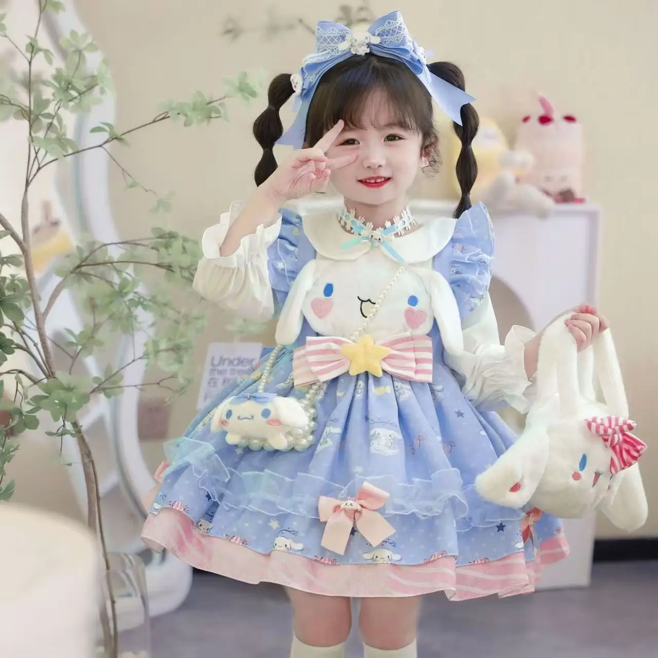 

Аниме-платье принцессы Лолиты Cinnamoroll для девочек с пышной юбкой-пачкой My Melody и бантом — подарок на день рождения, праздник, вечеринку