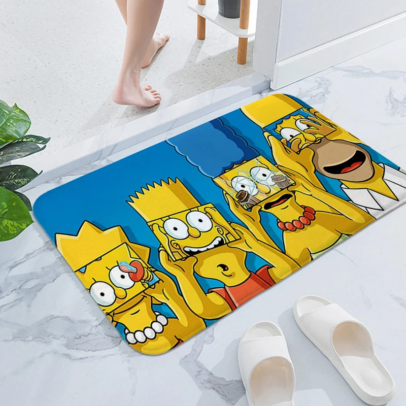 

Treadmill Rugs A-Simpsons Bathmat Door Entrance Carpet Kitchen Floor Mats Front Door House Entrance Mat Funny Doormat Room Rug