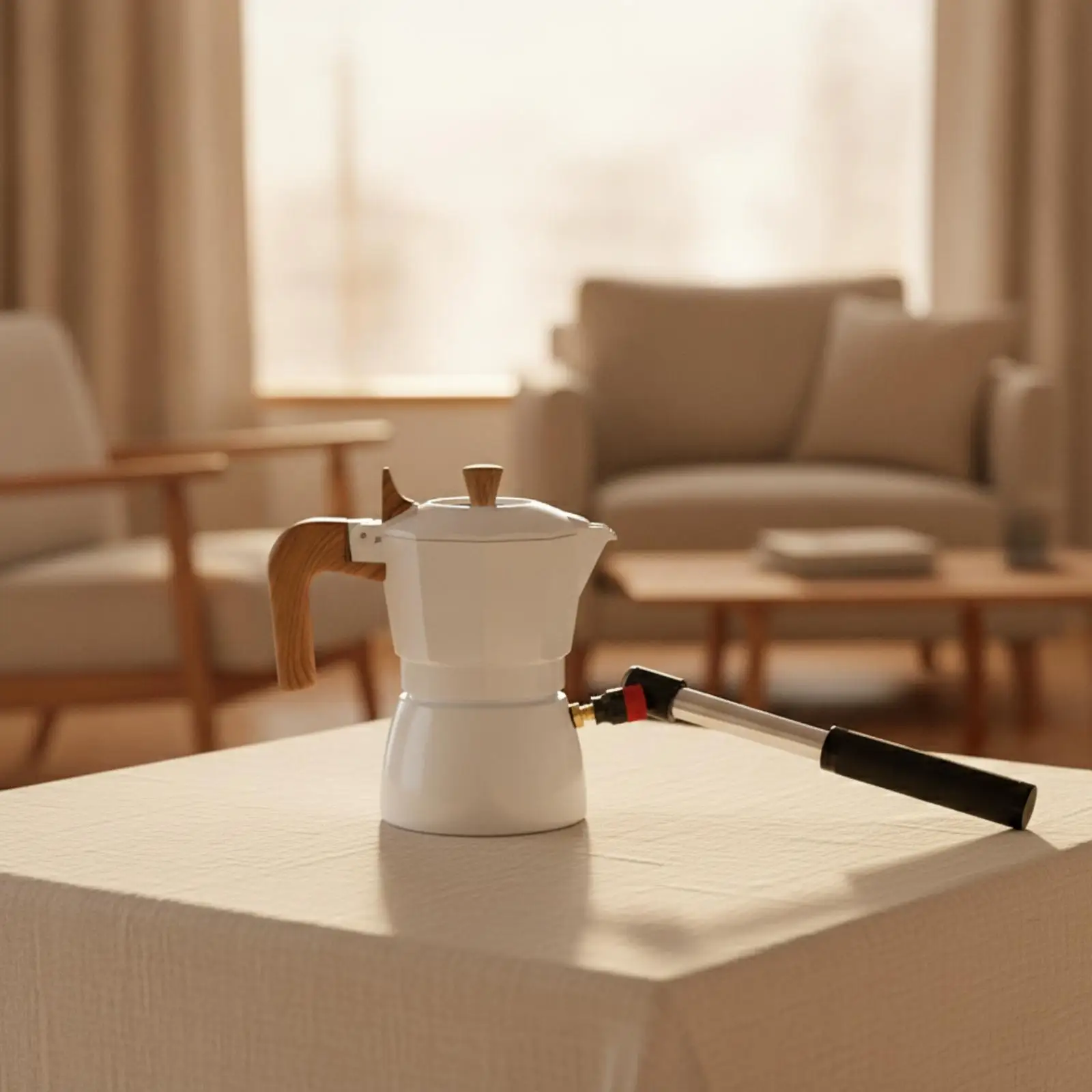 Cafetière à espresso pour cuisinière avec pompe manuelle, compacte, à pression d'air manuelle