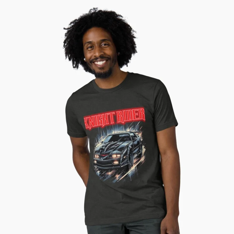 

Ride into the Future Knight Rider 80s Retro Car Gift t shirt 100% cotton Short Sleeve Graphic Clothes All size tops S-6XL