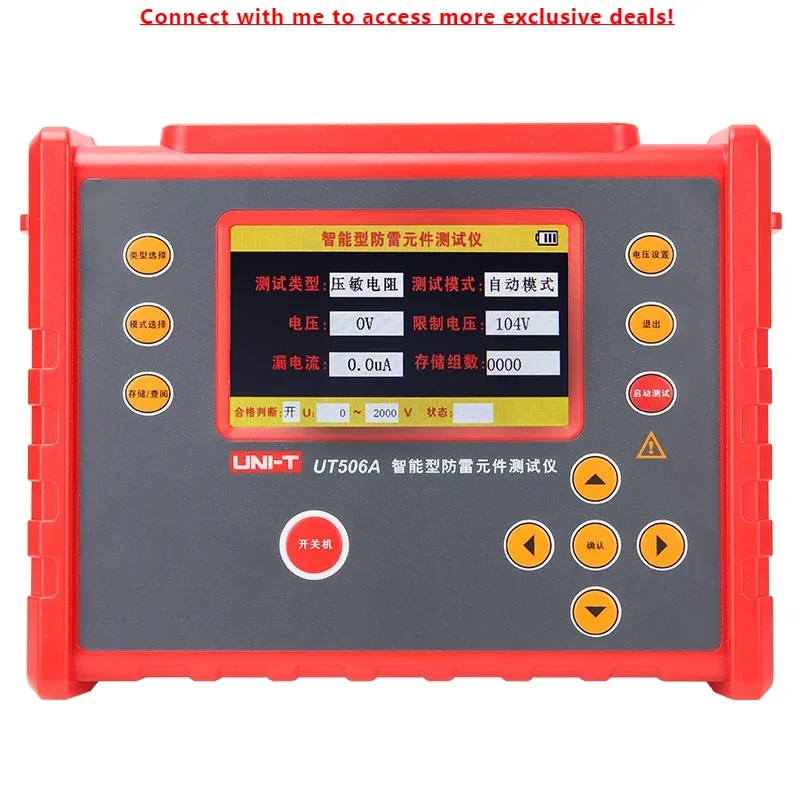 

UNI-T UT506A/UT506B Industrial Intelligent Lightning Protection Element (SPD) Varistor Insulation Tester
