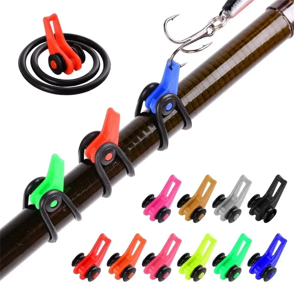 10 Colors Fishing Hook Secure Keep For Fishing Rod Tool Portable Plastic Rubber Lure Accessories Bait Holder Fishing Accessories