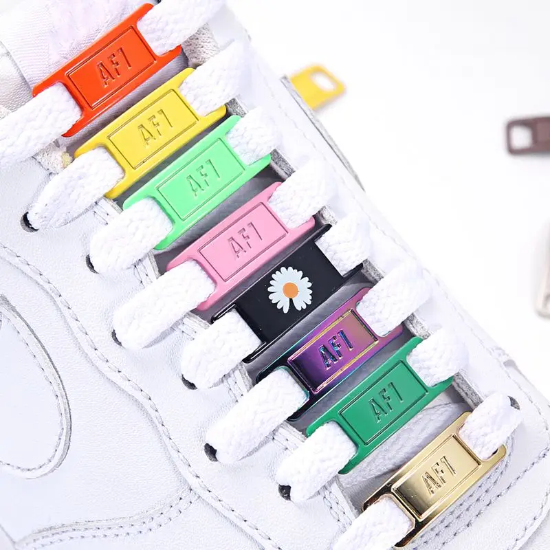 10Pcs Shoelace Buckle Metal Shoelaces AF1 Shoelaces buckle Accessories Metal Lace Lock DIY Sneaker Kits Metal Lace Buckle image 3