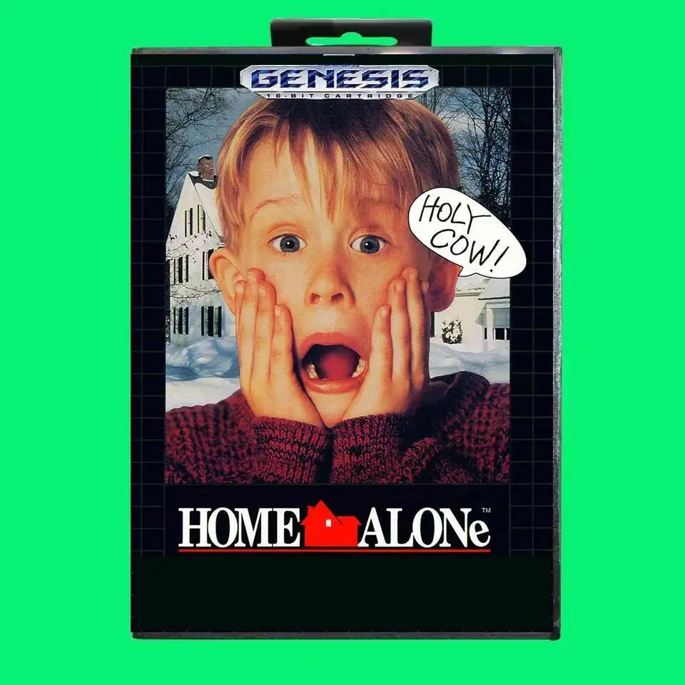 Home Alone MD Game Card 16 Bit with Box for Sega Megadrive Genesis Video Game Console Cartridge