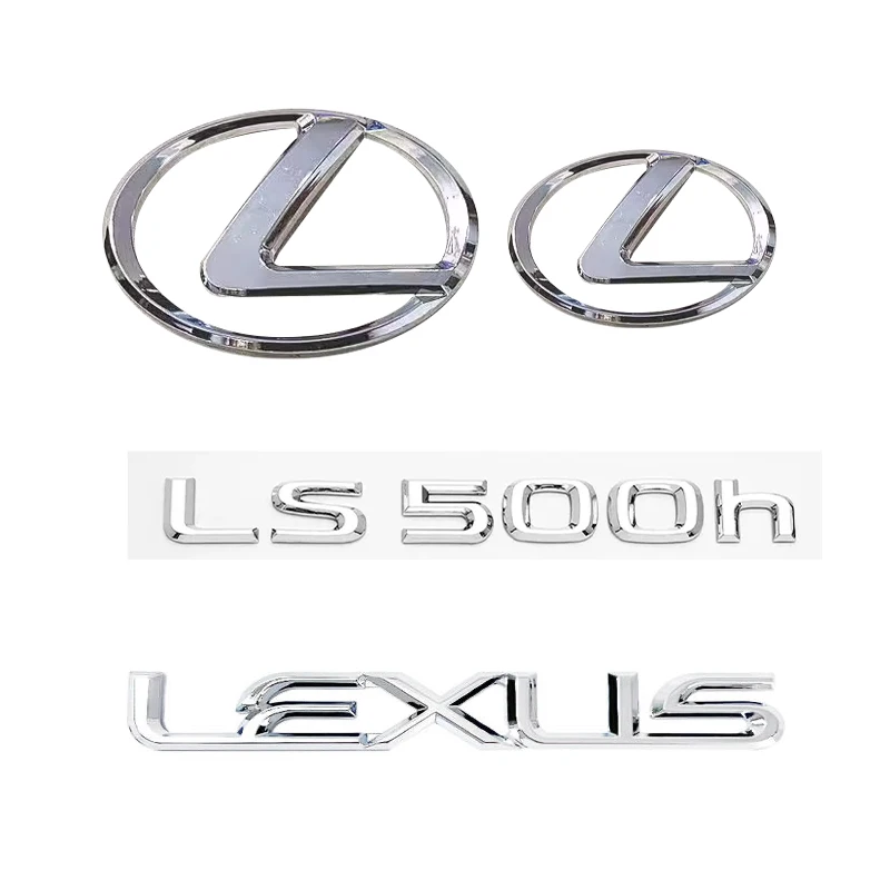 4pcs 3D ABS Car Logo Rear Trunk Fender Door Emblem Badge Car Sticker Decals For Lexus LS500h Car Accessory Spreadability