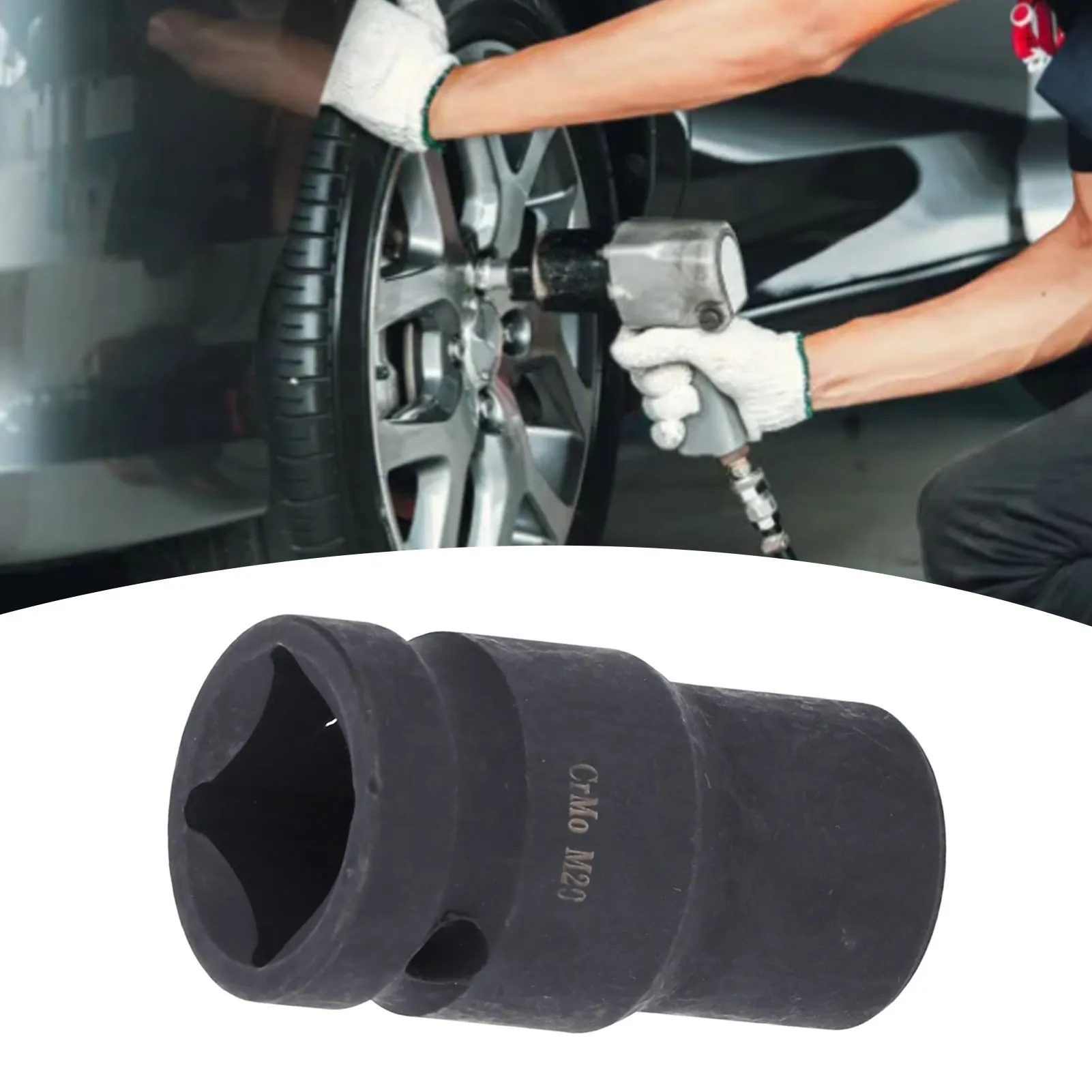 Квадратная головка для метчика M20 CRMO 1/2 дюйма с круглыми углами для электрического ключа Ручной ключ M20 Торцевая головка для метчика CRMO