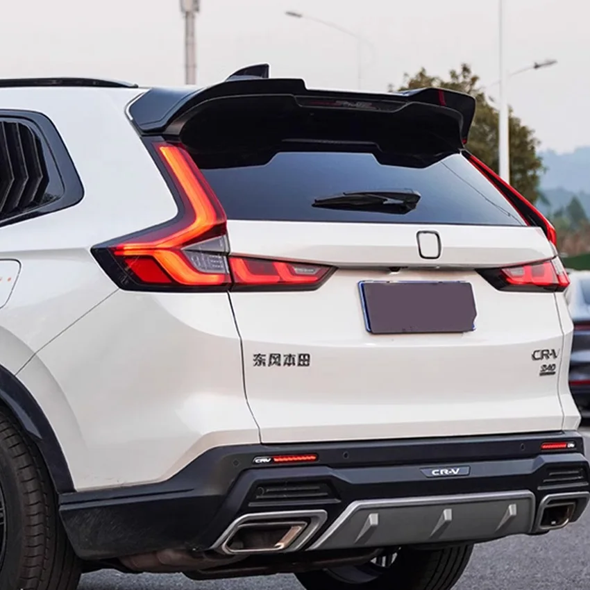2023 To Up For Honda CRV Rear Spoiler Trunk Wing Lip By High Quality ABS Gloss Black Carbon Fiber Look Body Kit Accessories