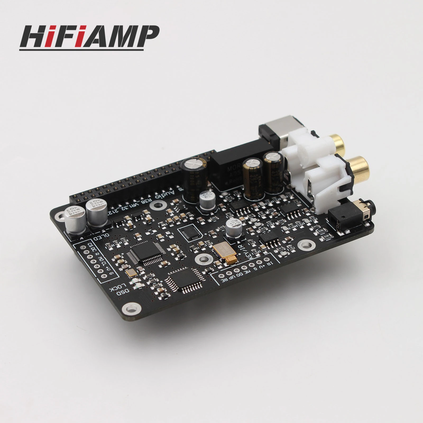 Ustars Audio R38h DAC Board Decoder With OLED Remote Control Kit IIS 768KHz DSD512 For Raspberry Pi