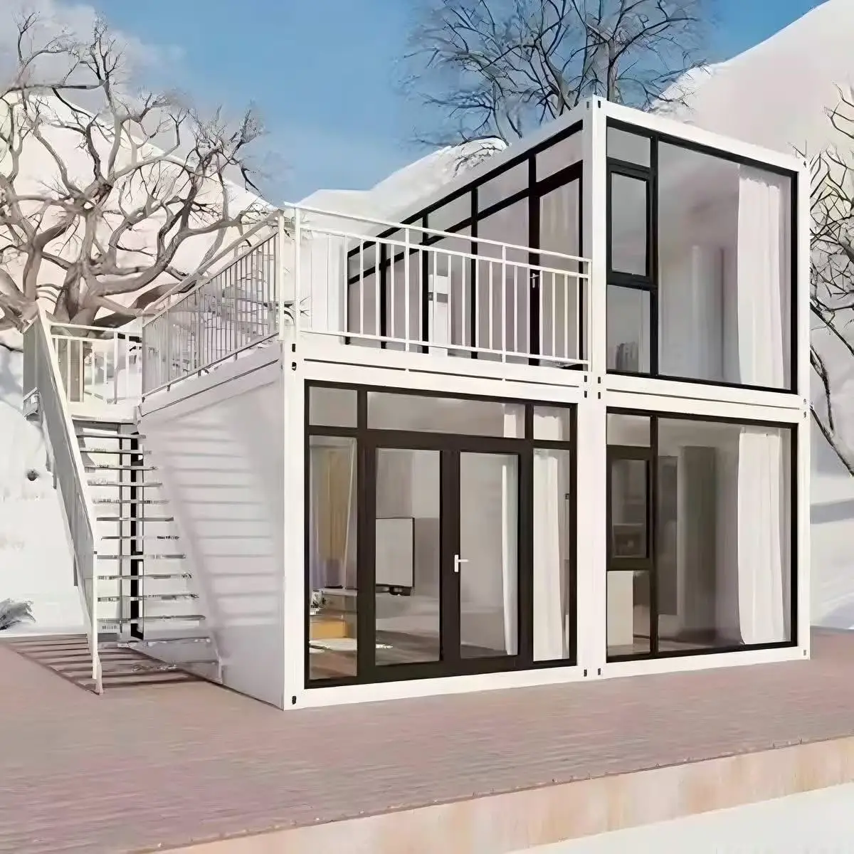 Solar Panel Container House 20ft 40ft Container House Customized Folding Tiny House Luxury Prefab Container Home 2 3 4 Bedrooms