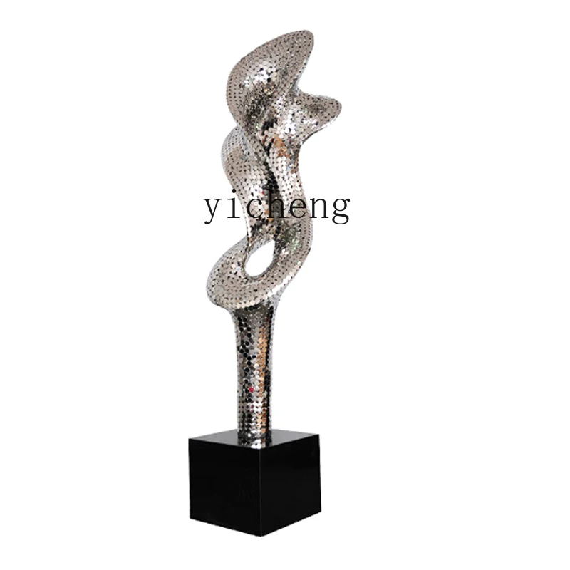 

Yy Stainless Steel Abstract Sculpture Sales Department Lobby Large Floor Metal Ornaments