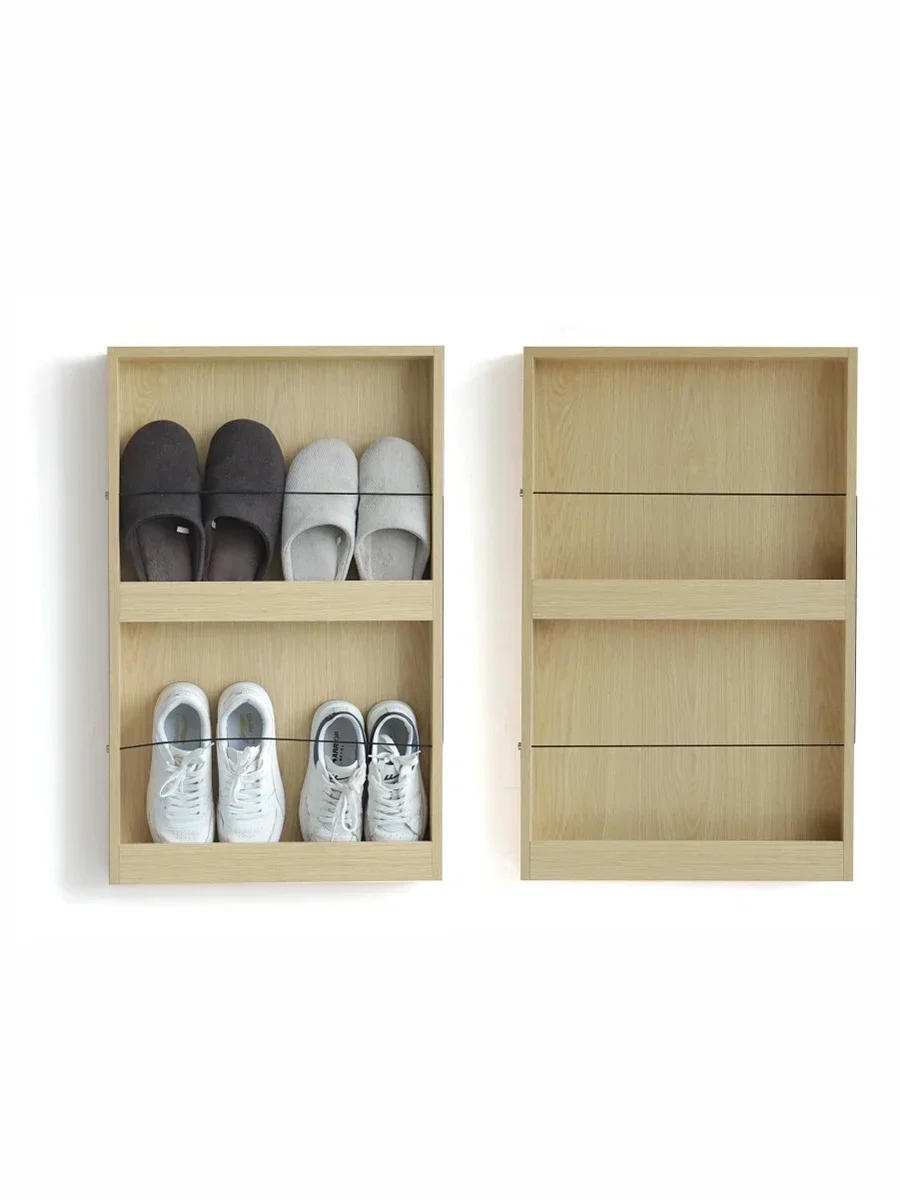 

Customized shoe rack, wall mounted shoe cabinet, small unit entrance for storage