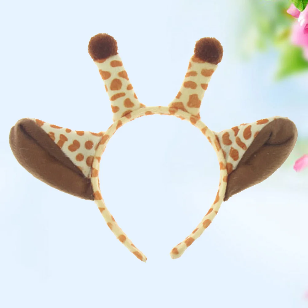 Bandeau de sauna en forme de corne de girafe pour enfants, oreilles d'animaux, costume de cosplay de fête, coiffure, pièce de cheveux