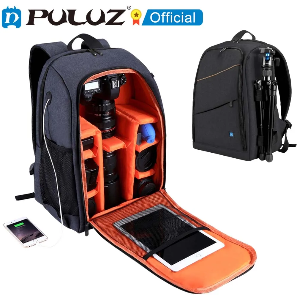 PULUZ Outdoor Portable Waterproof Backpack Handheld PTZ Stabilizer Camera Bag with Rain Cover for DJI Ronin-S/ Ronin-SC Bag