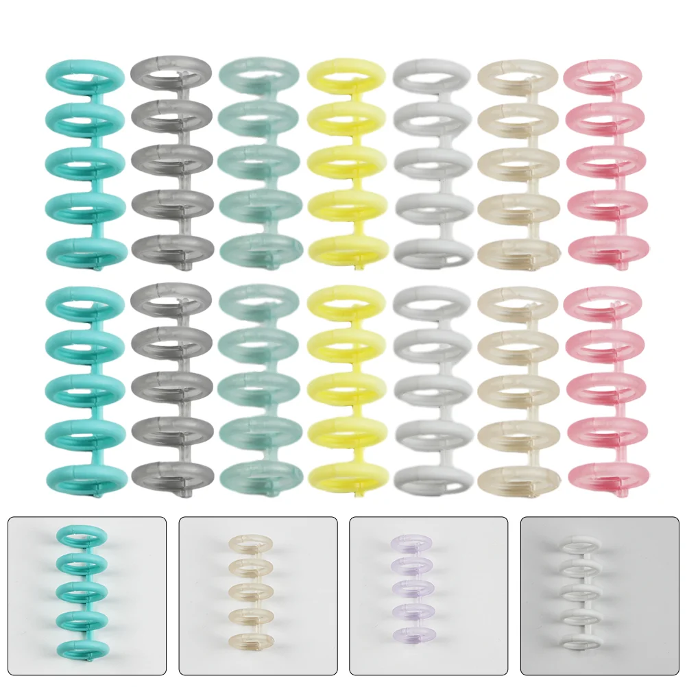 

30 Pcs Loose-leaf Rings DIY Book Binder Replacement Replacements for Notebook Binding Coils 5-rings Clips