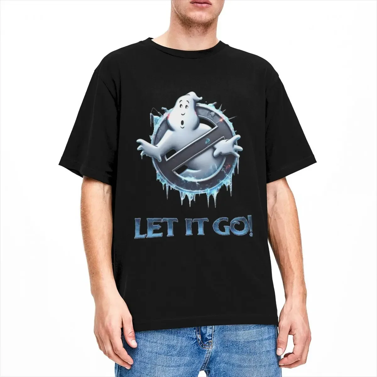 T Shirt Ghost Frozen oversized t shirt men clothing anime clothes buster manga vintage Stuff Novelty Tee Cotton fashion Empire