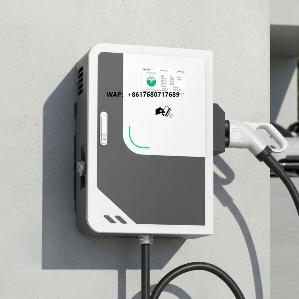 New DC EV WallBox Charger 20/30/40KW CCS2 GBT 5M Cable OCPP1.6 RFID Card + App Electric Car Fast Charging Station