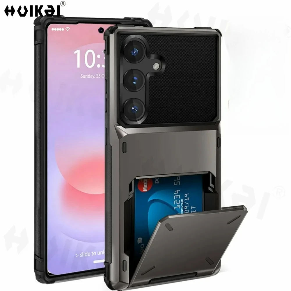 Für Samsung Galaxy A37 A57 5G Samsung Galaxy A56 A36 Kartenhalter-Hülle Robuste Brieftasche mit Verstecktem Klappfach Schützende Telefonabdeckung