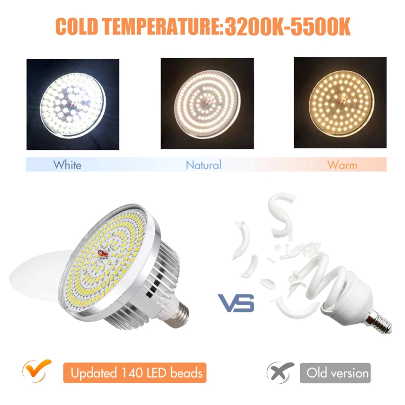 2 قطعة 85 واط LED ضوء لمبة 3200 كيلو-5500 كيلو التصوير المصباح الكهربي توفير الطاقة سطوع قابل للتعديل E27 جبل مع جهاز التحكم عن بعد