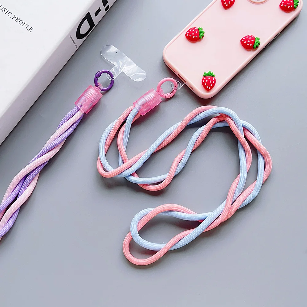 

Mobile Phone Lanyard Slanted Neckband Polyester Rope Personalized High-End Backpack Lanyard Neckband Wristband Anti-Drop Chain