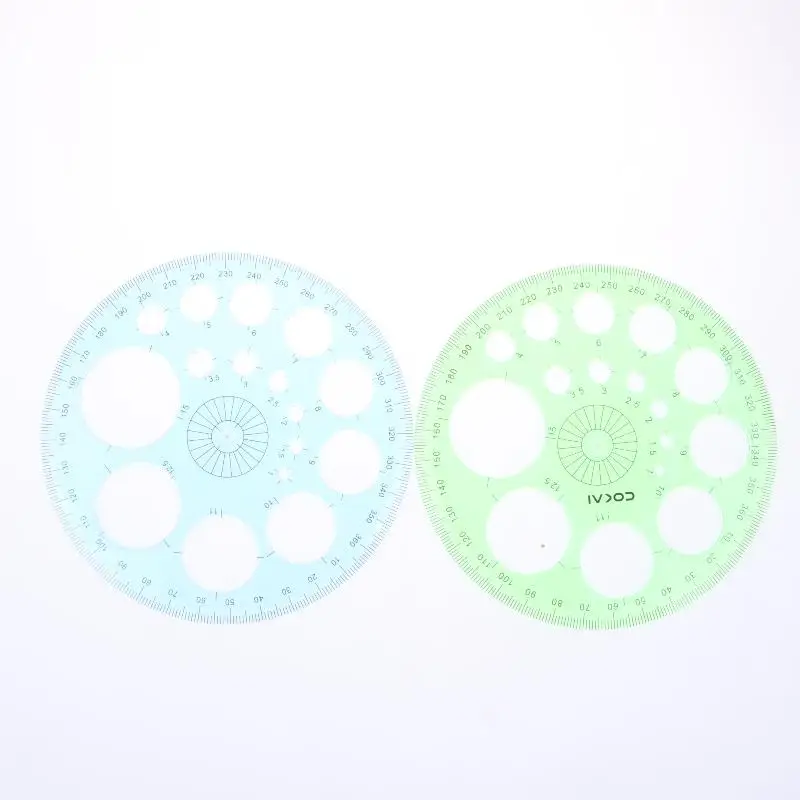 

Новые наборы трафаретов для рисования кругов и геометрических фигур (1/2/3 шт.), многофункциональные геометрические шаблоны, пластиковые измерительные линейки