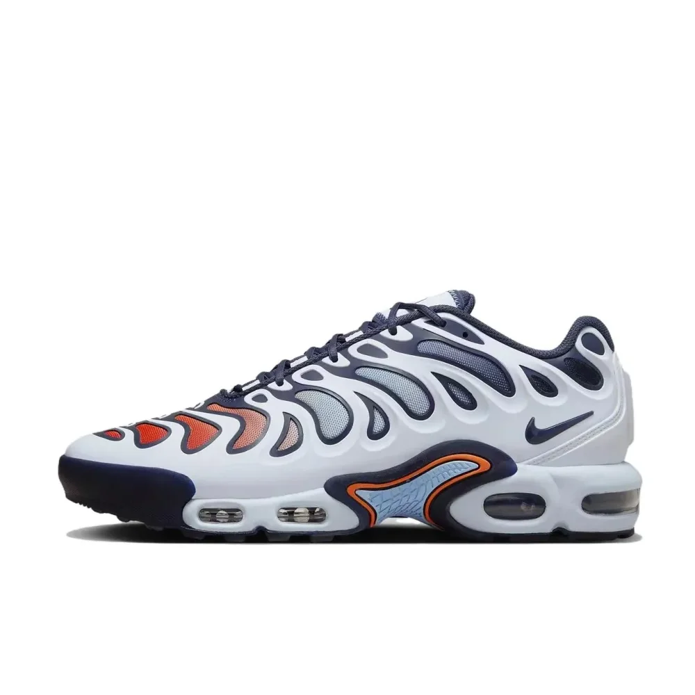 Nike Air Max Plus Drift Comfortable Breathable Low Top Casual Running Shoes Men's and Women's Sneakers White and Blue Colorways