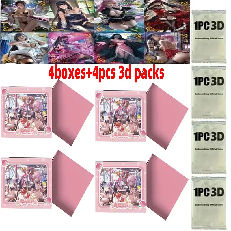 

2023 Wholesales 4boxes Goddess Story Peach Cards Sexy Girl Booster Box Tcg Cards Anime Trading Card Birthday Gift