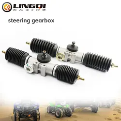 LINGQI RACING Go Kart Cart Steering Gear Rack Assembly Tie Rod Shaft Kit For ATV Buggy Quad Bike Off Road 365mm 420mm Length