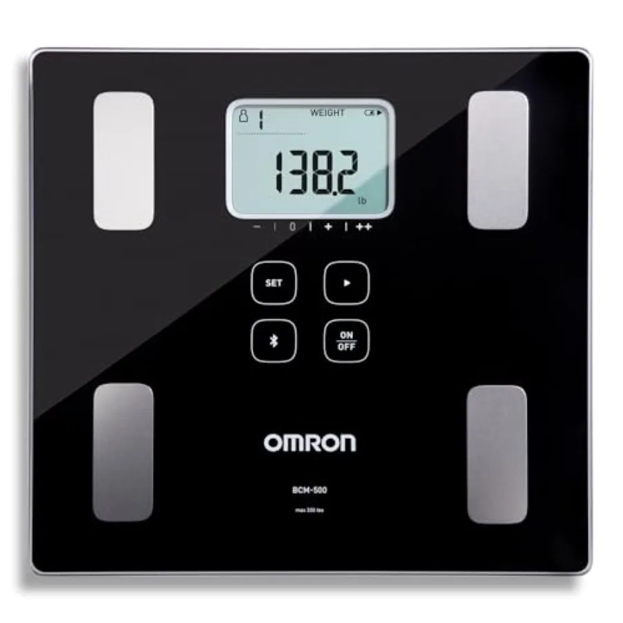 

Монитор состава тела и весы OMRON для отслеживания мышечной массы, веса, висцерального жира, ИМТ — совместимы с приложением OMRON Connect.