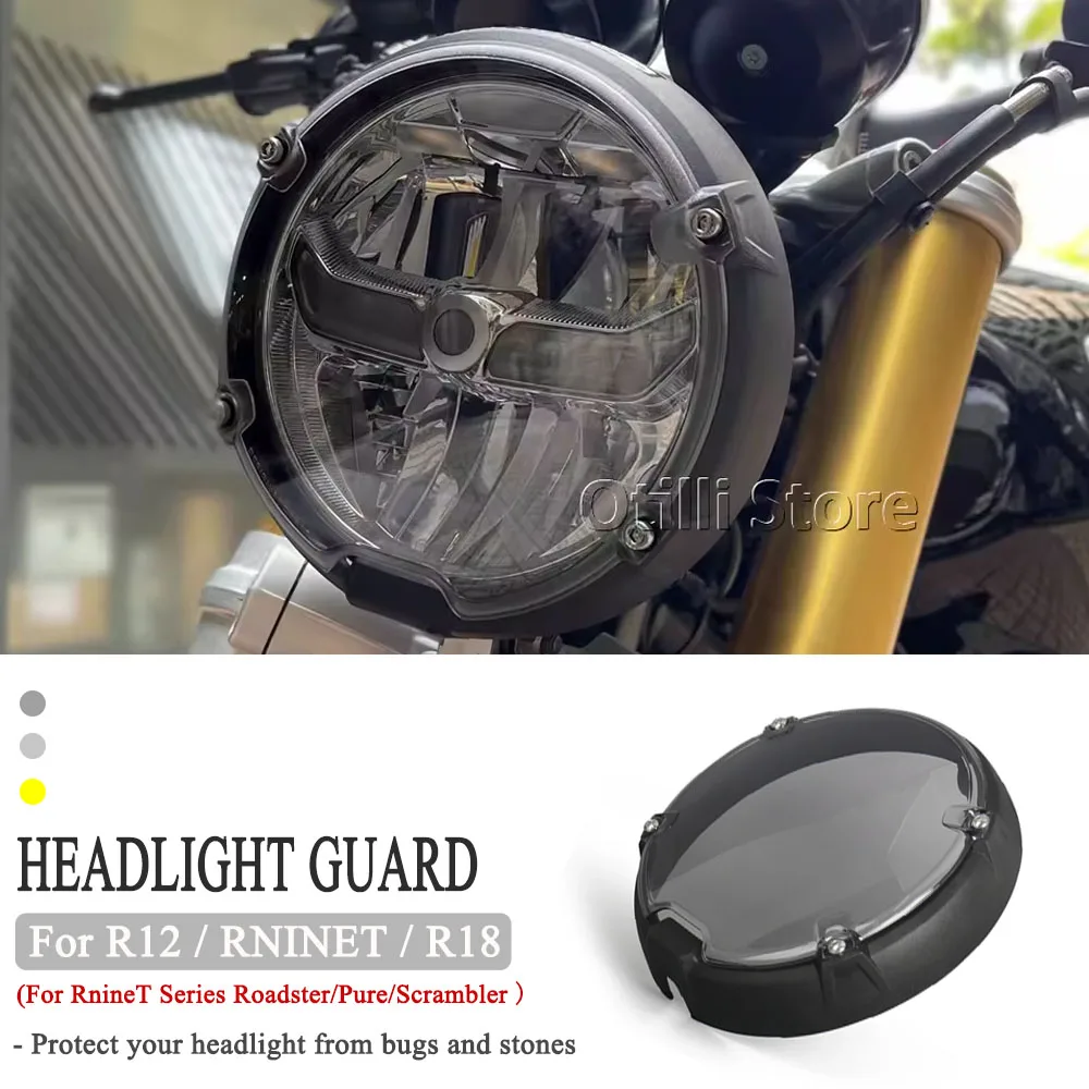 

R12 NineT 2014-2025 Headlight Guard Protector Cover Protection For BMW R18 Classic R9T RnineT RNINET Scrambler Urban Racer Pure