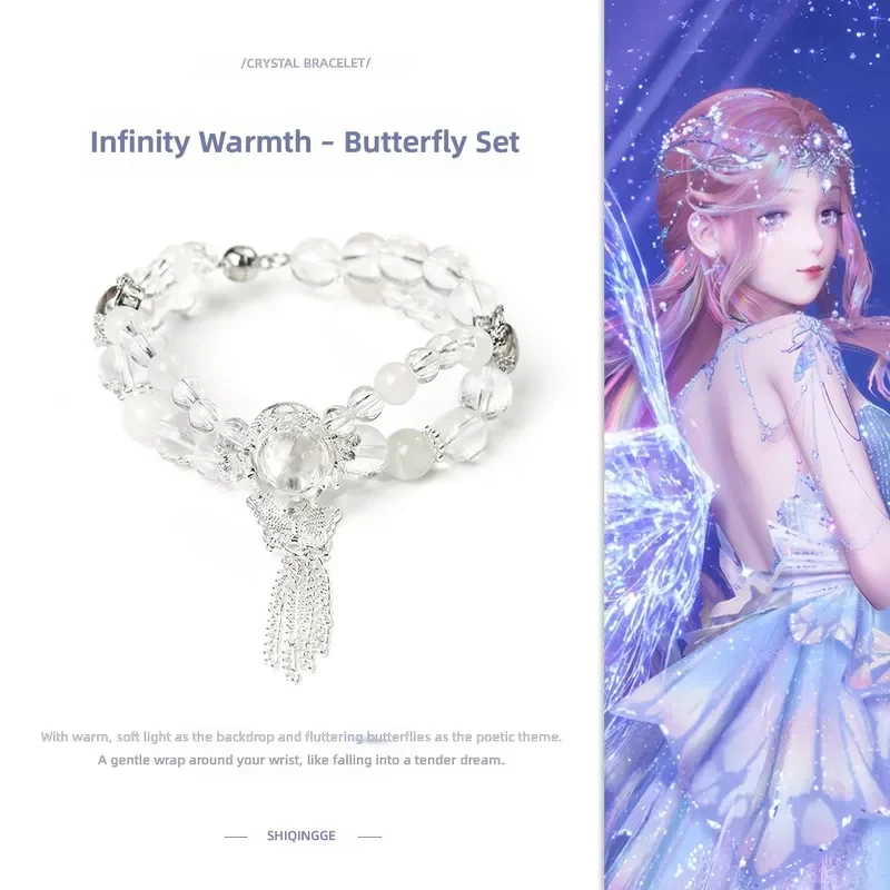 [Infinite Warm Peripheral] Original Design Natural White Moonlight Blue Moonlight Crystal Bracelet Gentle Light Luxury
