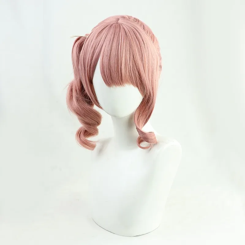 Mochizuki Honami Cosplay Wig hnm Long Curly Temples Ponytail Heat Resistant Hair Role Play Vtuber