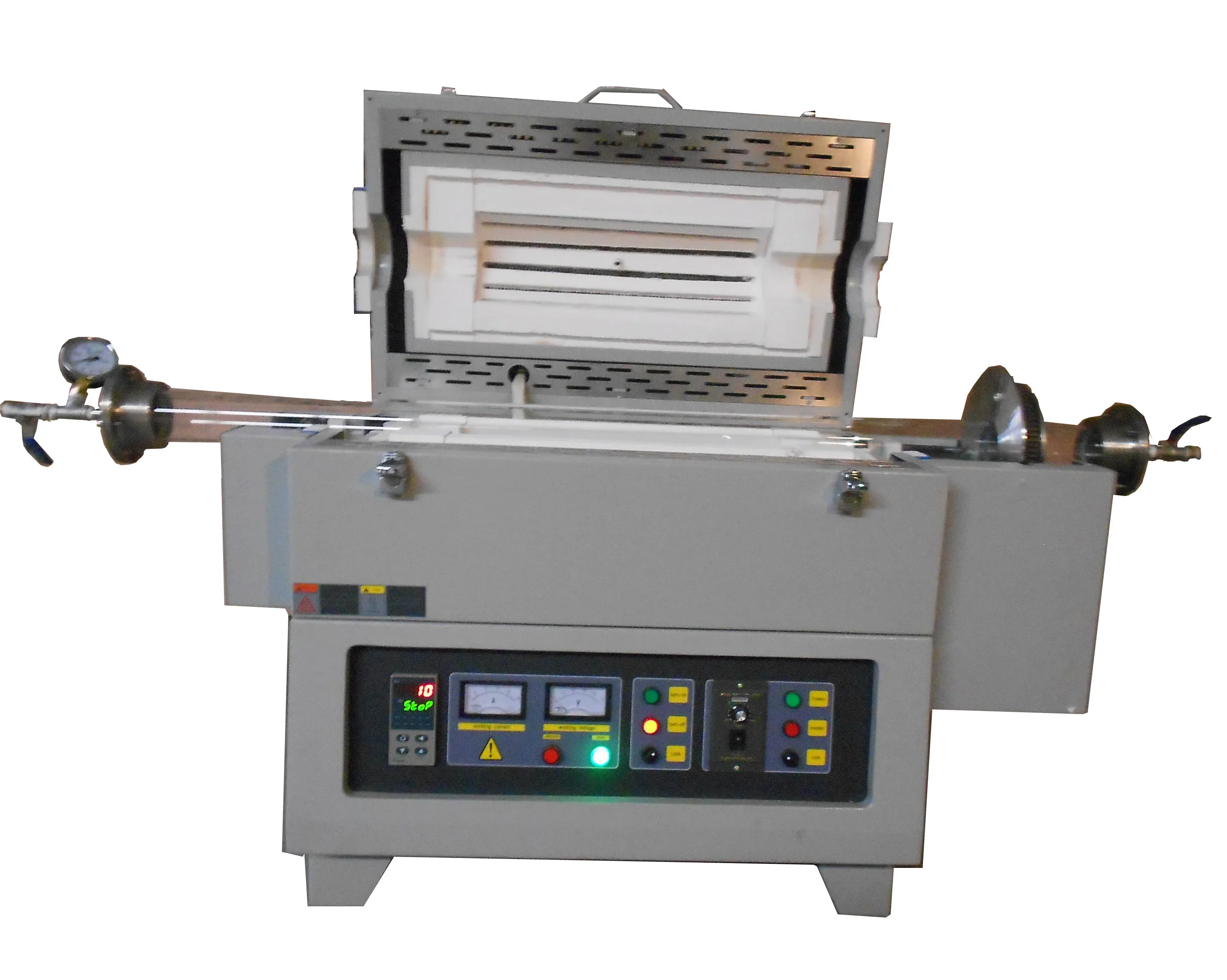 Нагревательное устройство, используемое в лаборатории вакуумной трубчатой печи.