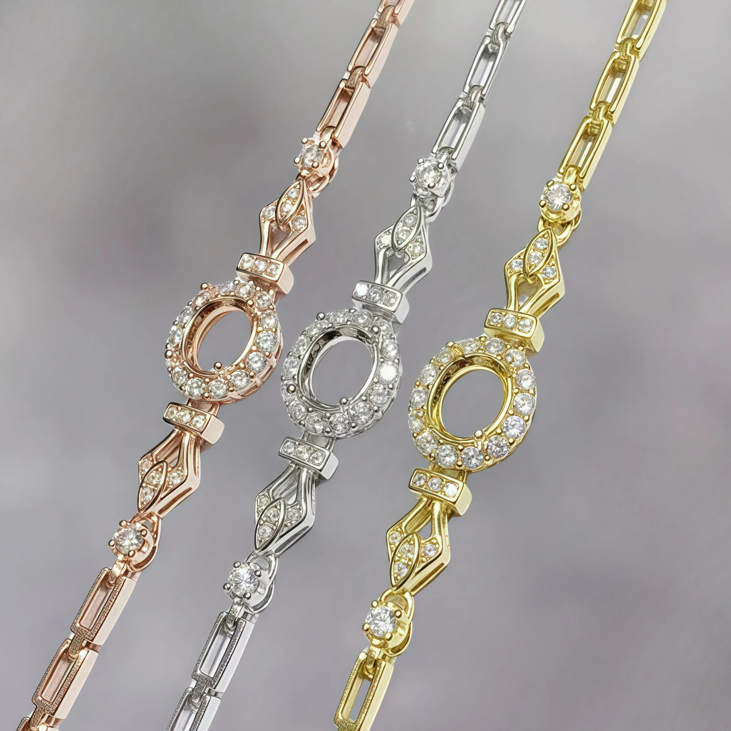 L  S925 Sterling Silver DIY Empty Bracelet Holder Settings 5*6mm Oval Stone Fine Charm Jewelry Design Luxury Zircon for Woman