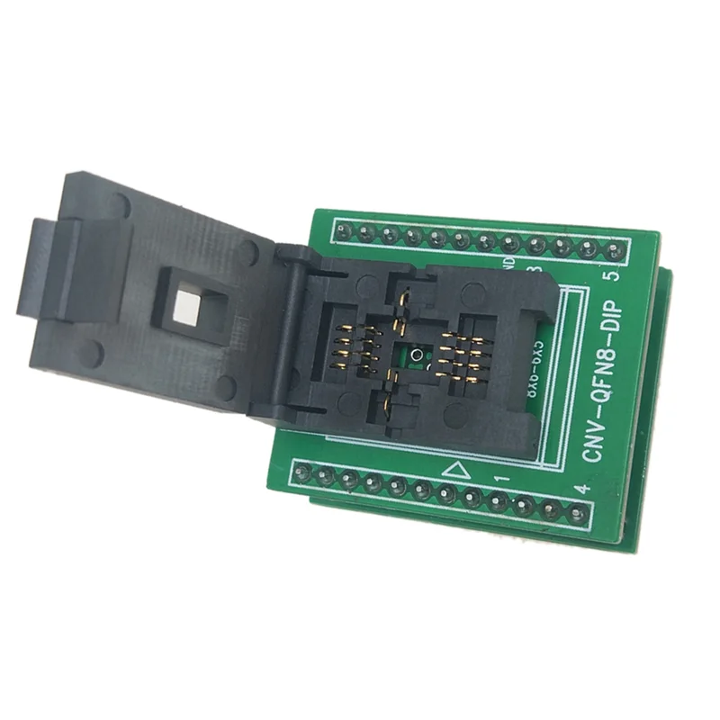 

QFN8 DFN8 WSON8 Programming Socket Pin Pitch 1.27Mm IC Body Size 6X8 Mm Clamshell Test Socket ZIF Adapter Kelivn Socket-A21R