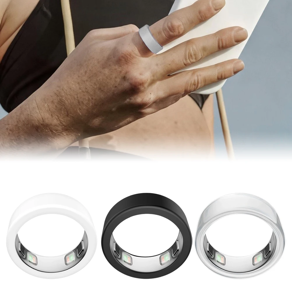 1pcs Silicone Smart-Ring Cover For Oura Ring5 Anti-Scratch Fitness Protection For Working Out Smart- Ring Replacement Accessory