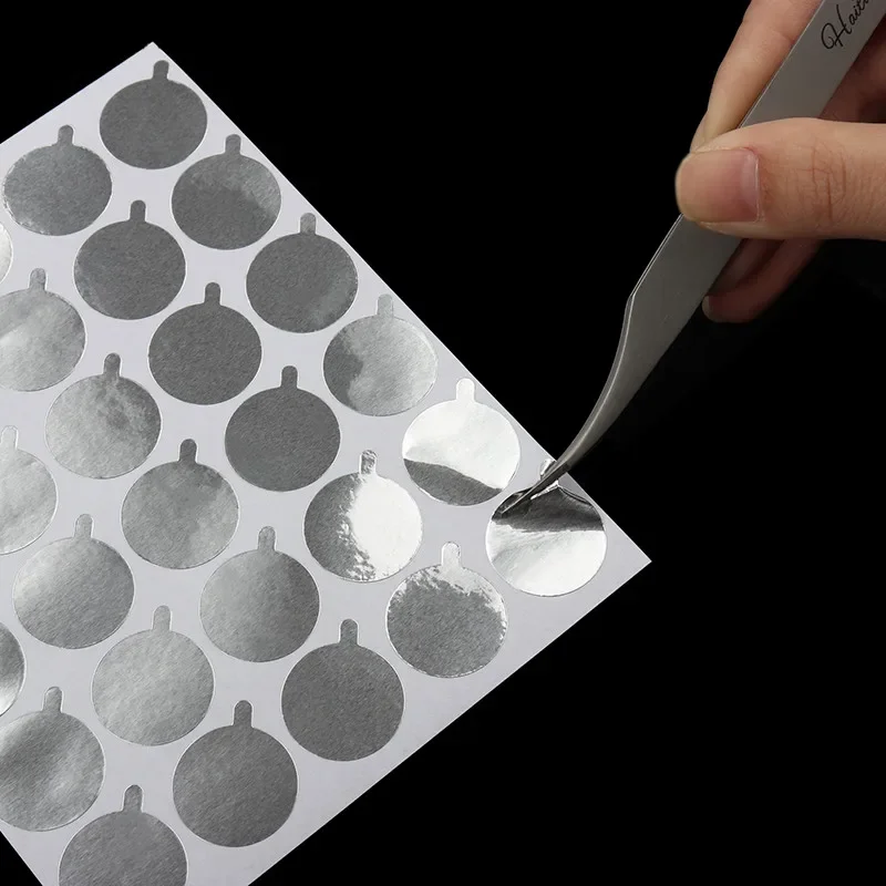 300Pcs Disposable Eyelash Glue Holder Foil Pallet Eyelash Extension Glue Pads Lashes Stickers Beauty MakeupToo