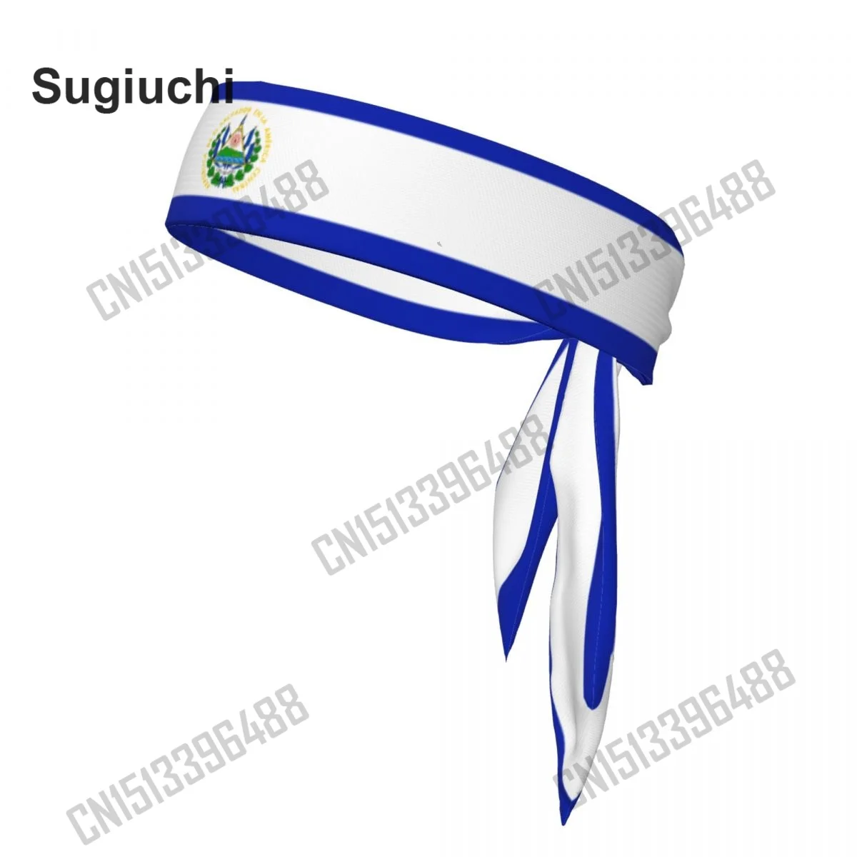 

El Salvador Tie Headband for Men Women Adjustable Sports Sweatband Head Ties for Yoga Soccer Running Basketball Cycling