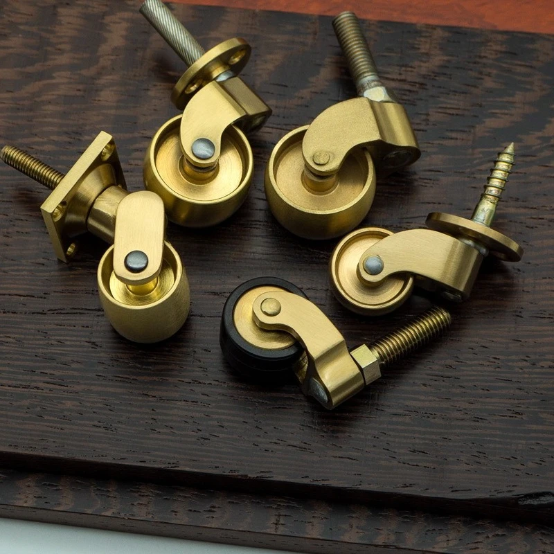 1pcs High Quality Brass Furniture Casters /universal Wheel Piano Castor Metal Sofa Foot Roller Office Hardware